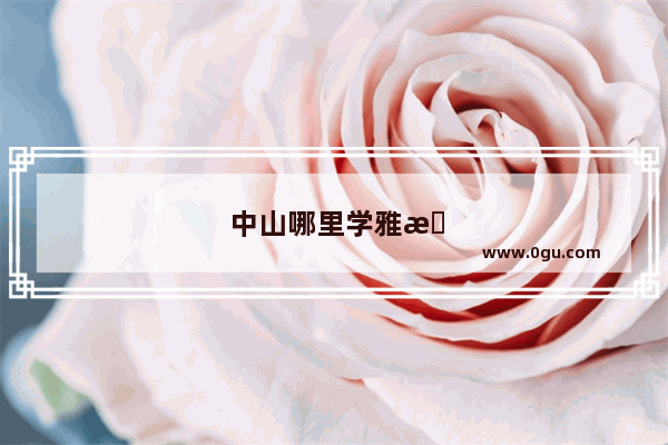 中山哪里学雅思比较好一点