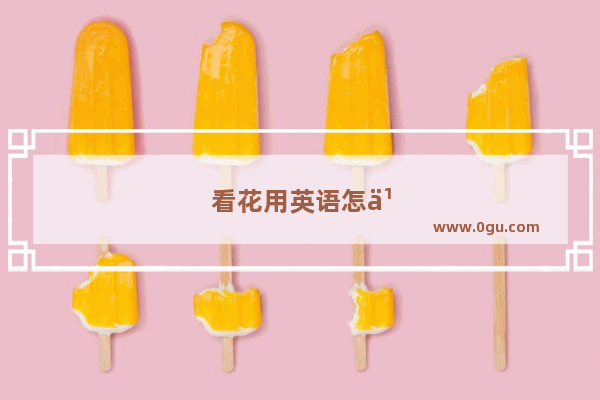 看花用英语怎么说过去式