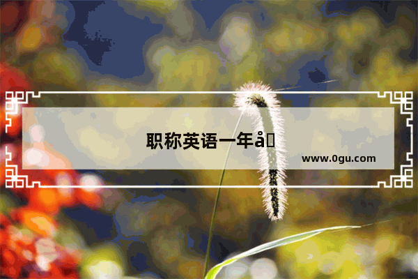 职称英语一年可以考几次