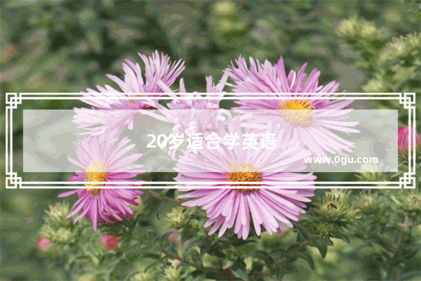 20岁适合学英语口语吗