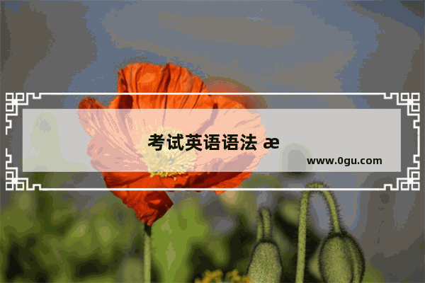 考试英语语法 朱垲