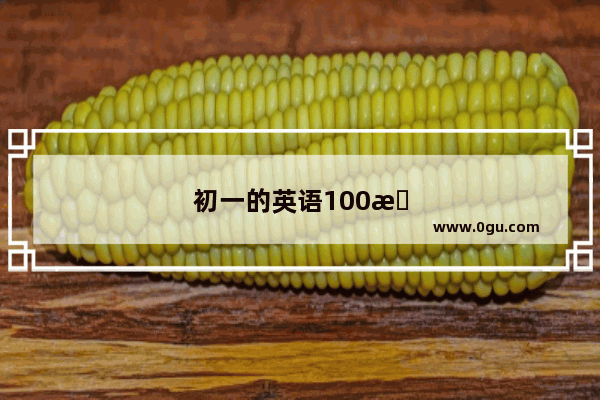 初一的英语100来分 怎么学