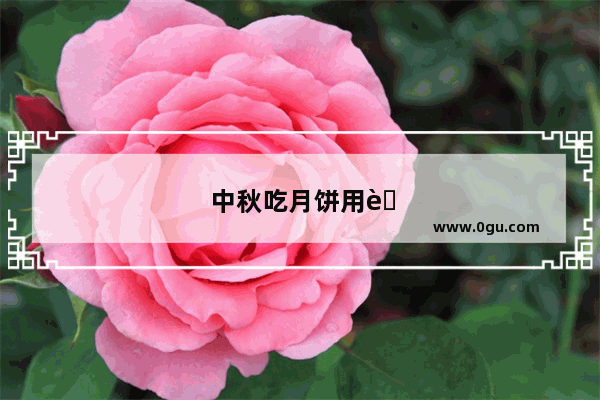 中秋吃月饼用英语介绍
