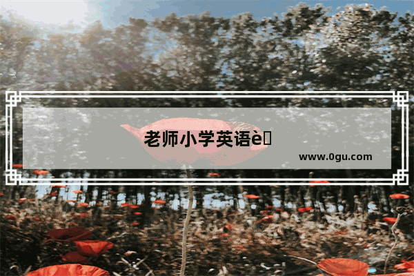 老师小学英语考试