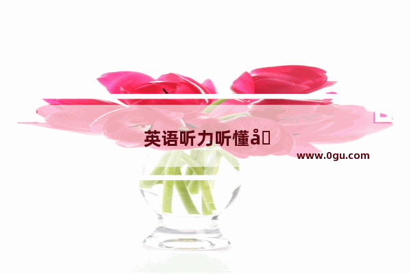 英语听力听懂后干什么用英语说