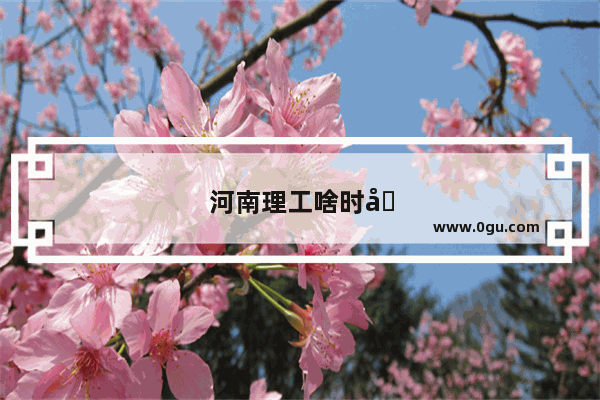 河南理工啥时候考英语四级啊