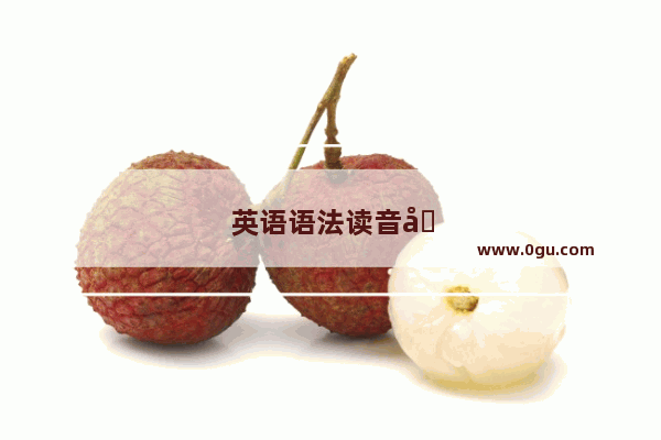 英语语法读音发音怎么读