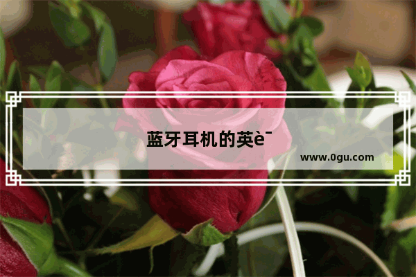 蓝牙耳机的英语
