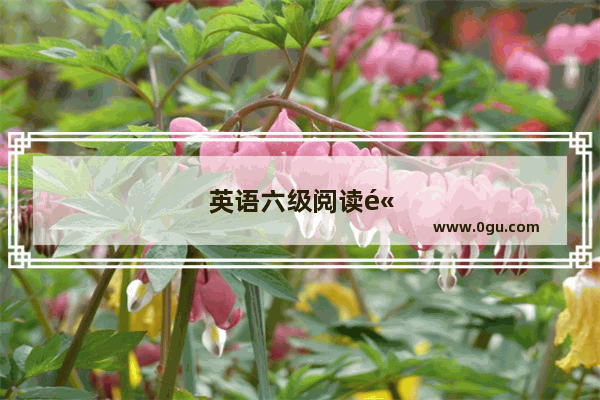 英语六级阅读高峰答案