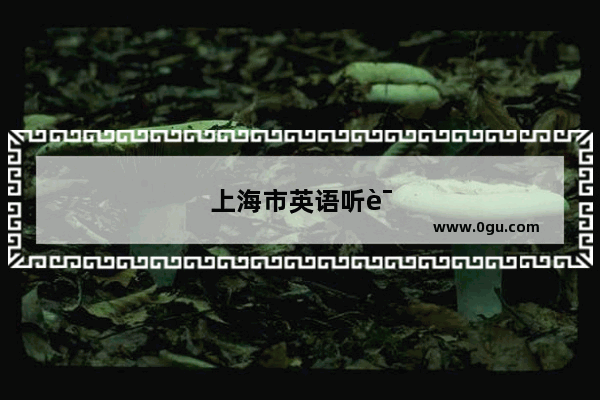 上海市英语听说考试