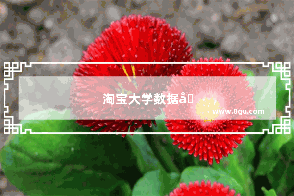 淘宝大学数据分析有用吗
