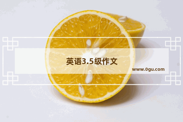 英语3.5级作文