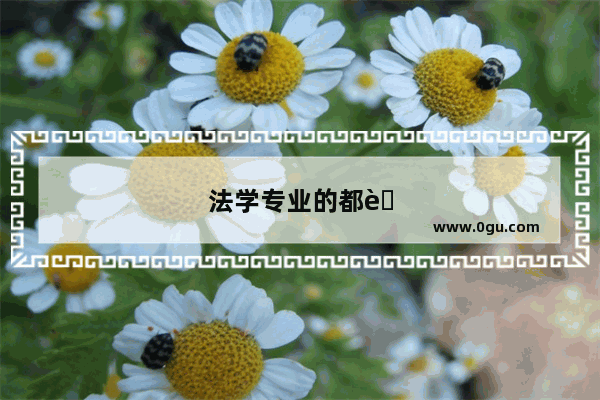 法学专业的都能考哪些证书？比较和法学相关的证书