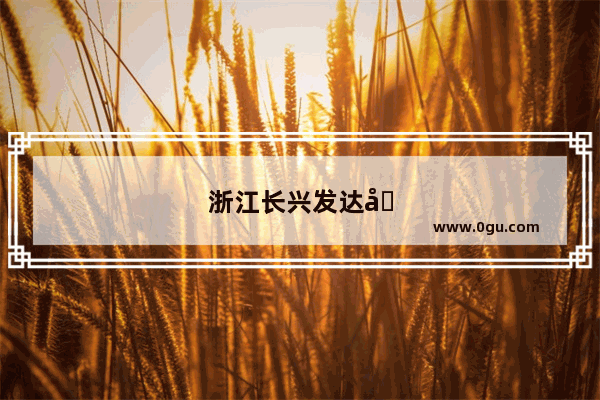浙江长兴发达吗？未来发展前景如何