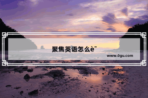 聚焦英语怎么说