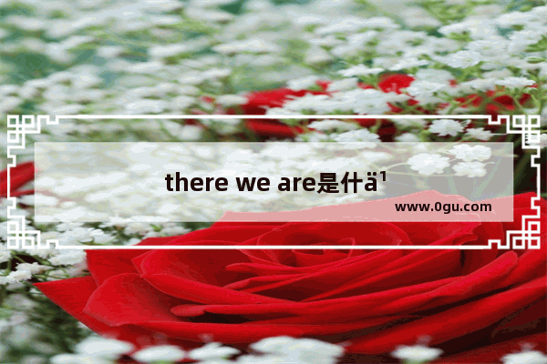 there we are是什么句型