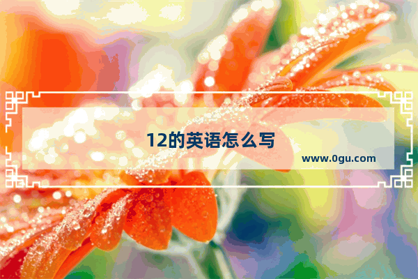 12的英语怎么写
