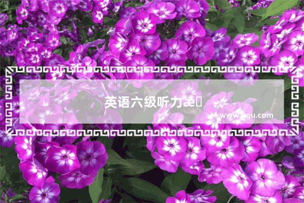 英语六级听力文章题材分析
