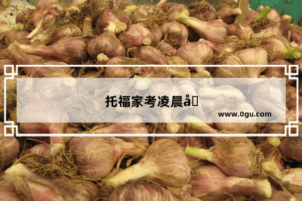 托福家考凌晨场 打破时空限制 助你实现留学梦想