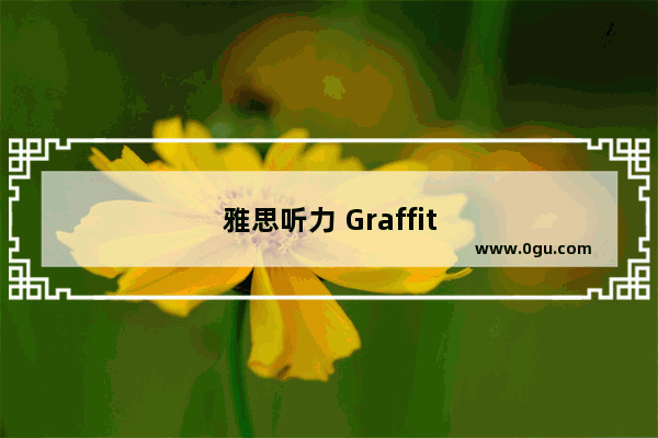 雅思听力 Graffiti 文化的碰撞与理解