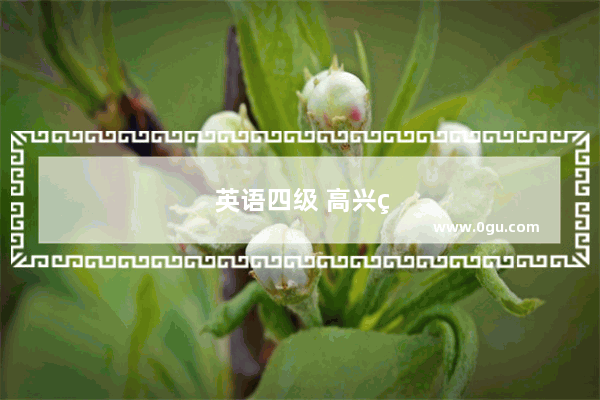 英语四级 高兴的起点