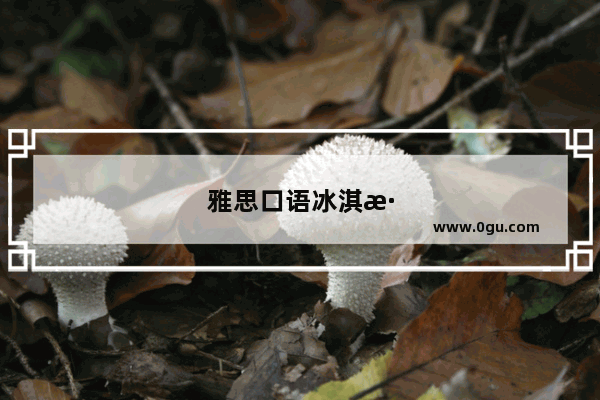 雅思口语冰淇淋 美味与文化的完美结合