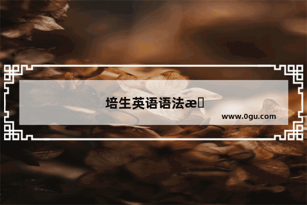 培生英语语法怎么用