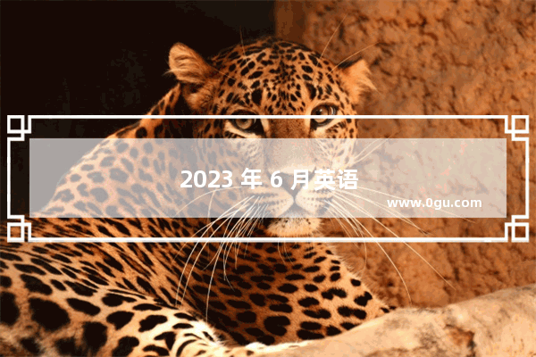 2023 年 6 月英语六级段落匹配答案及解析