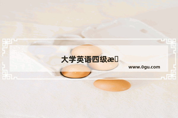 大学英语四级报考情况调查