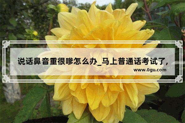 说话鼻音重很嗲怎么办_马上普通话考试了,可是因为感冒鼻音特别重要怎么办