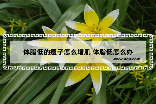 体脂低的瘦子怎么增肌 体脂低怎么办