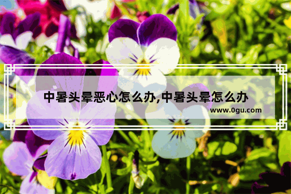 中暑头晕恶心怎么办,中暑头晕怎么办