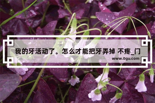 我的牙活动了。怎么才能把牙弄掉 不疼_门牙下边的牙有一颗活动了,怎么办,能固定住吗