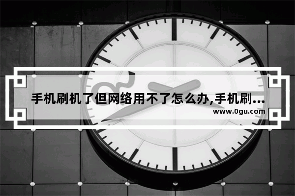 手机刷机了但网络用不了怎么办,手机刷机了怎么办