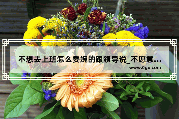 不想去上班怎么委婉的跟领导说_不愿意上班怎么办