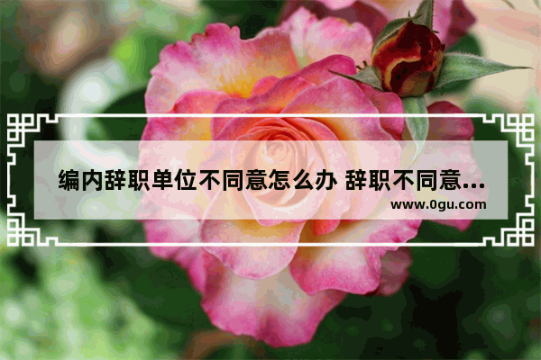 编内辞职单位不同意怎么办 辞职不同意怎么办