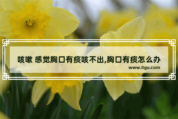 咳嗽 感觉胸口有痰咳不出,胸口有痰怎么办
