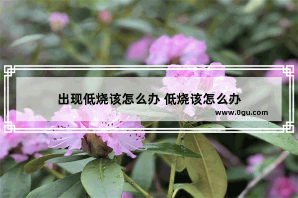 出现低烧该怎么办 低烧该怎么办