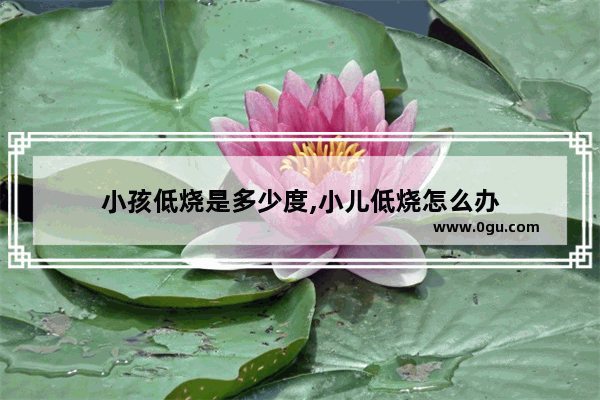 小孩低烧是多少度,小儿低烧怎么办