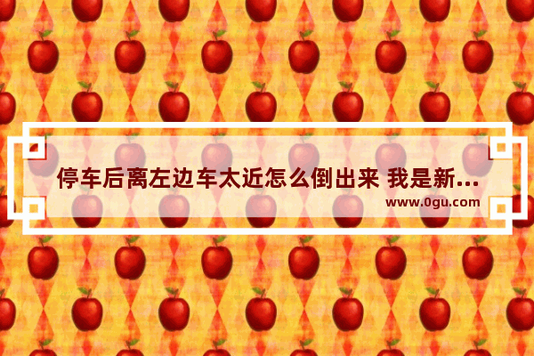 停车后离左边车太近怎么倒出来 我是新手求高手了指点技巧_朋友出车祸了该怎么安慰的句子