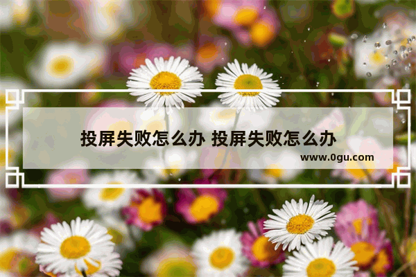 投屏失败怎么办 投屏失败怎么办