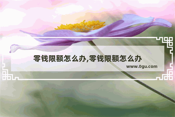 零钱限额怎么办,零钱限额怎么办