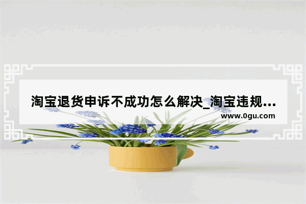 淘宝退货申诉不成功怎么解决_淘宝违规申诉不成功怎么办