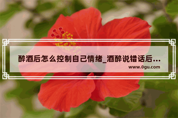 醉酒后怎么控制自己情绪_酒醉说错话后要怎么办