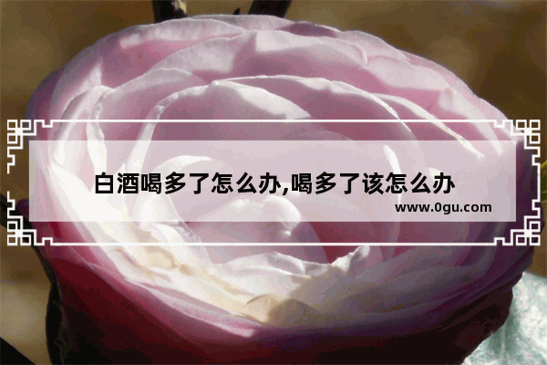 白酒喝多了怎么办,喝多了该怎么办