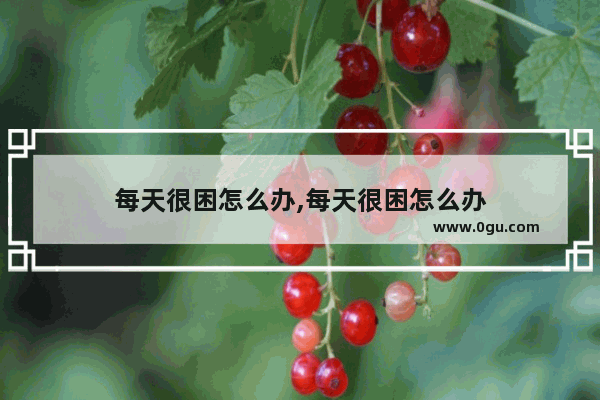 每天很困怎么办,每天很困怎么办