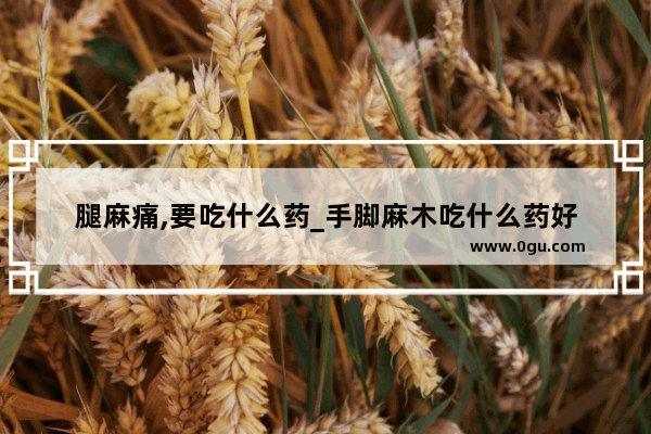 腿麻痛,要吃什么药_手脚麻木吃什么药好
