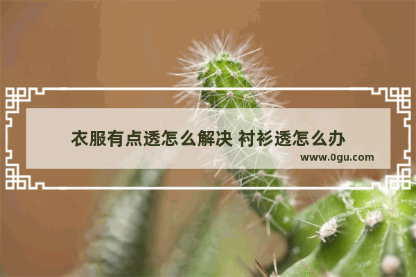 衣服有点透怎么解决 衬衫透怎么办