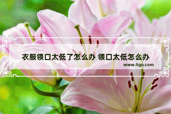 衣服领口太低了怎么办 领口太低怎么办