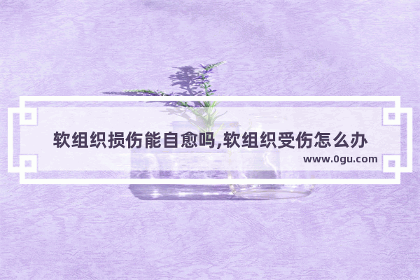 软组织损伤能自愈吗,软组织受伤怎么办